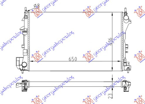 HLADNJAK MOTORA 1.6-18I 16V+/-AC (65x40.5)Z16XE-Z18XE