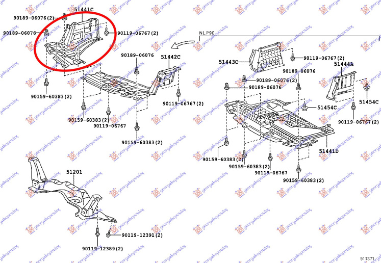 ZAŠTITA / POKROV ISPOD BENZINSKOG MOTORA