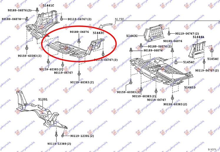 ZAŠTITA / POKROV ISPOD BENZINSKOG MOTORA