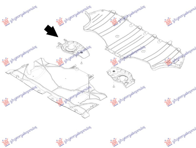 zaštita motora  zadnji plastični (SUSPENSION)