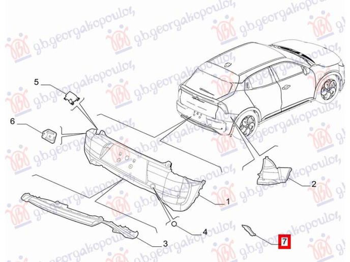 Katadiopter u stražnjem braniku (O)