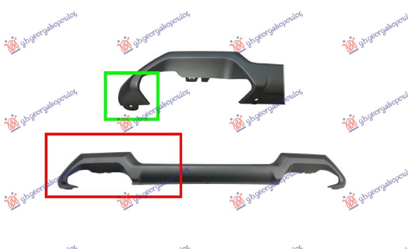 Lajsna spojlera prednjeg branika siva