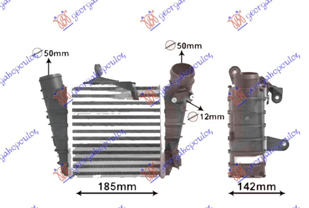 INTERCOOLER 1.8 TURBO BENZIN 1.4/1.9 TDi DIESEL (185x190x65)