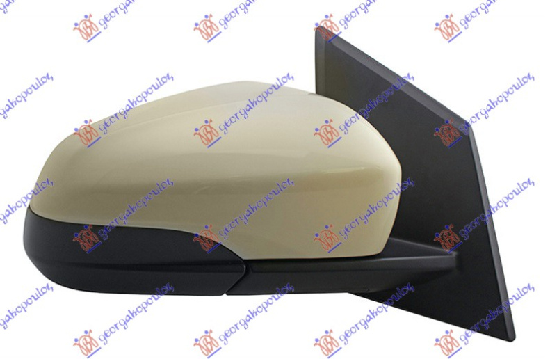 Električni grijani sklopivi retrovizor grundiran (A KVALITETA) (KONVEKSNO STAKLO)