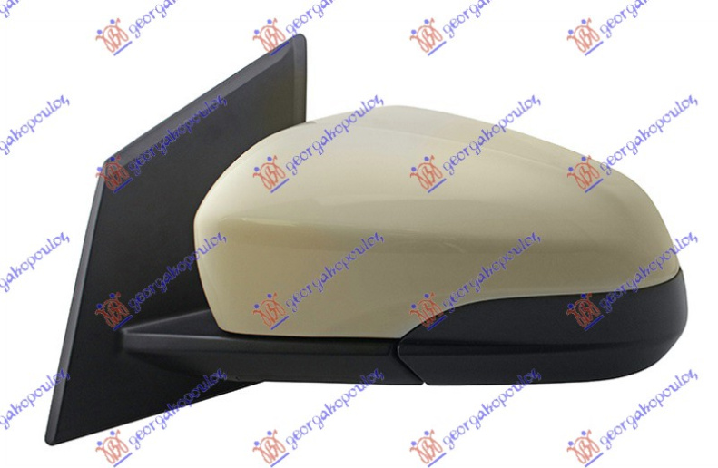 Električni grijani sklopivi retrovizor grundiran (A KVALITETA) (KONVEKSNO STAKLO)