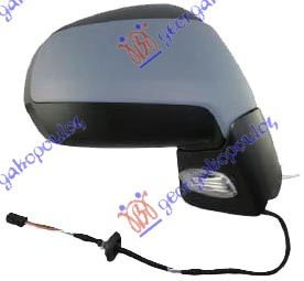 Retrovizor električni sa grijačem grundiran (SA SVJETLOM I SENZOROM) (A KVALITETA) (KONVEKSNO STAKLO)