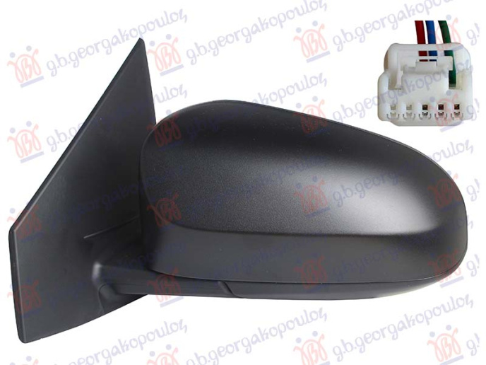 Retrovizor električni grundiran (A KVALITETA) (KONVEKSNO STAKLO)