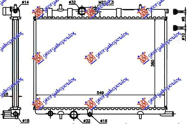 HLADNJAK MOTORA 1.1-1.4i8V-1.4-1.6i16V 02- (38x55)